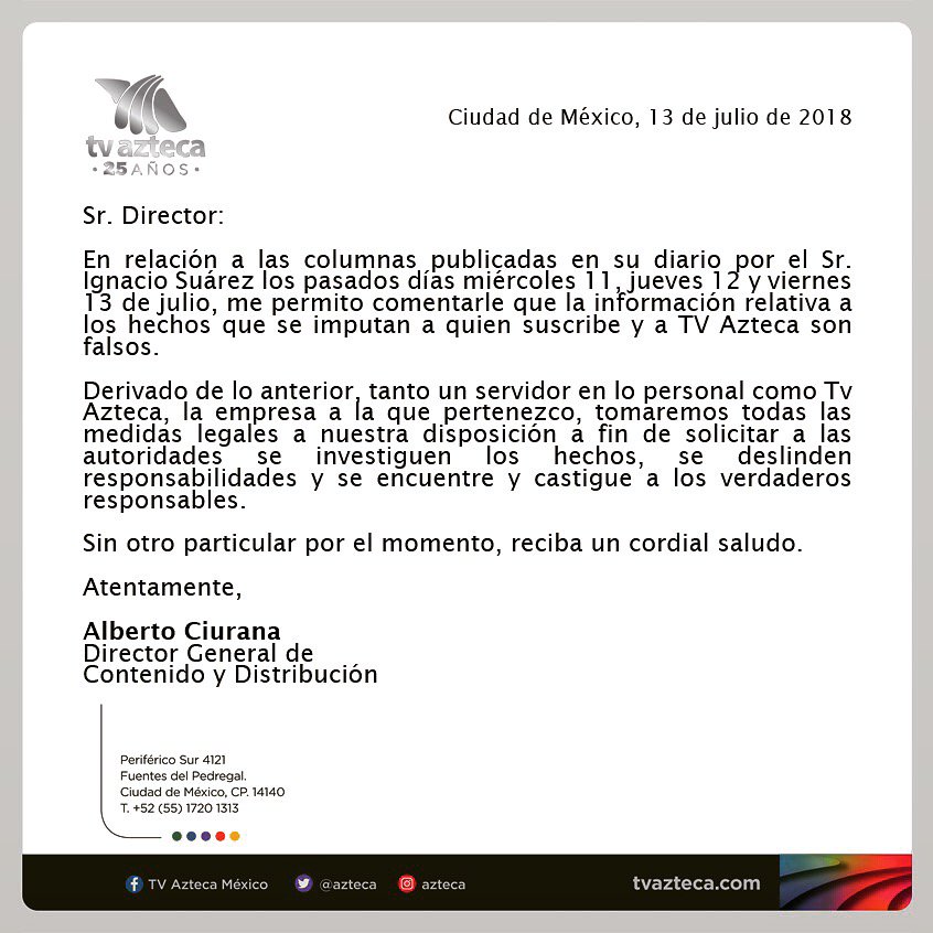 Se defiende ejecutivo de Azteca; es falso que él filtró imágenes íntimas de Patty López y&nbsp;Zague